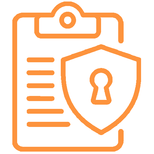 Security shield and padlock icon for the CommerceForz data privacy policy